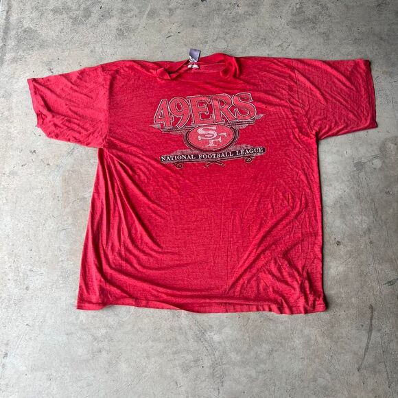 1980s Jostens Tee San Francisco 49ers y2k Mens size XXL distressed - Picture 1 of 2